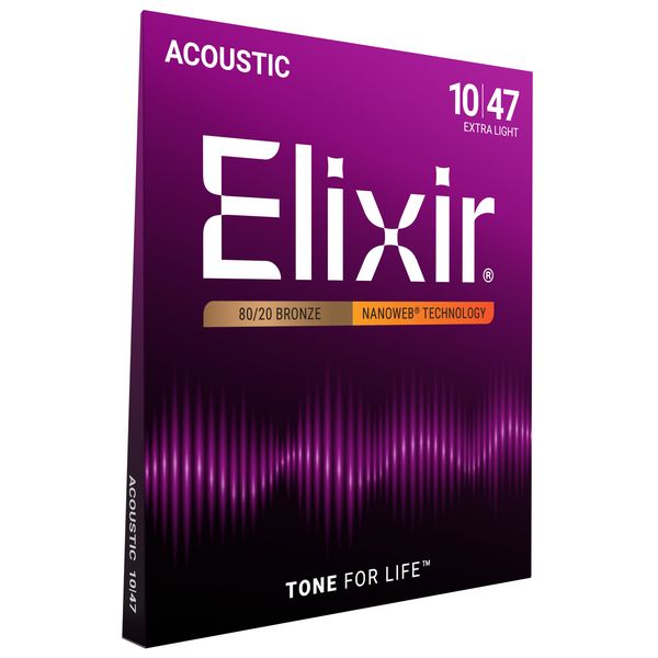 Elixir Nanoweb Extra Light Acoustic - 010 - 047