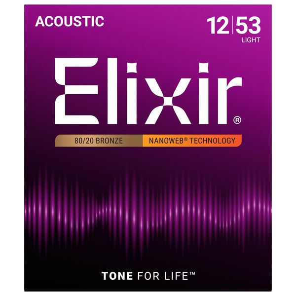 Elixir Nanoweb Light Acoustic - .012 - .053