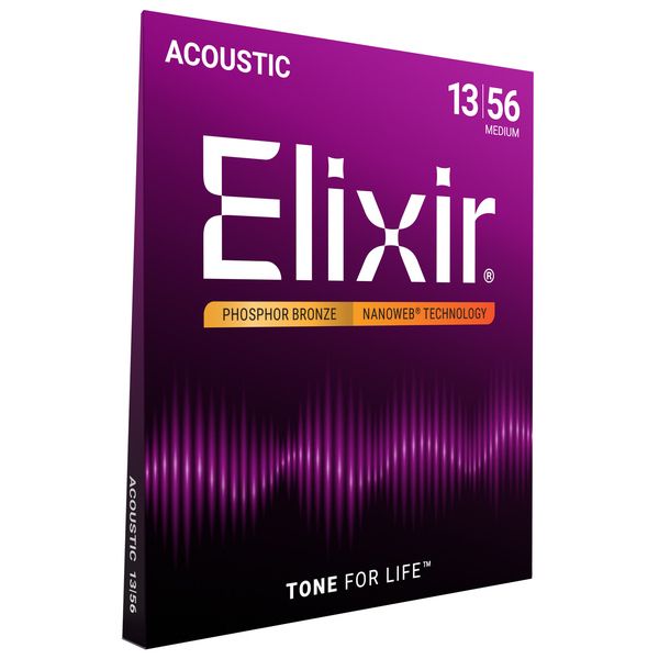Elixir Nanoweb Medium Phosphor - .013 - .056
