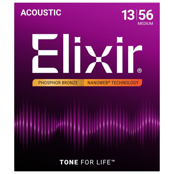 Elixir Nanoweb Medium Phosphor - .013 - .056