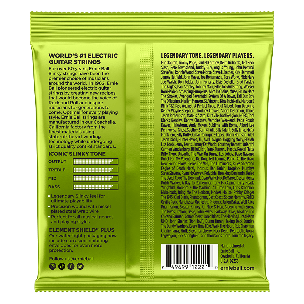 Ernie Ball - Regular Slinky Nickel Wound Electric Guitar Strings 10-46 Gauge